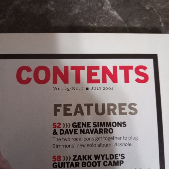 Guitar World Jul. 2004 Vol. 25 No. 7 Zakk Wylde's Guitar Boot Camp Magazine - Picture 6 of 10